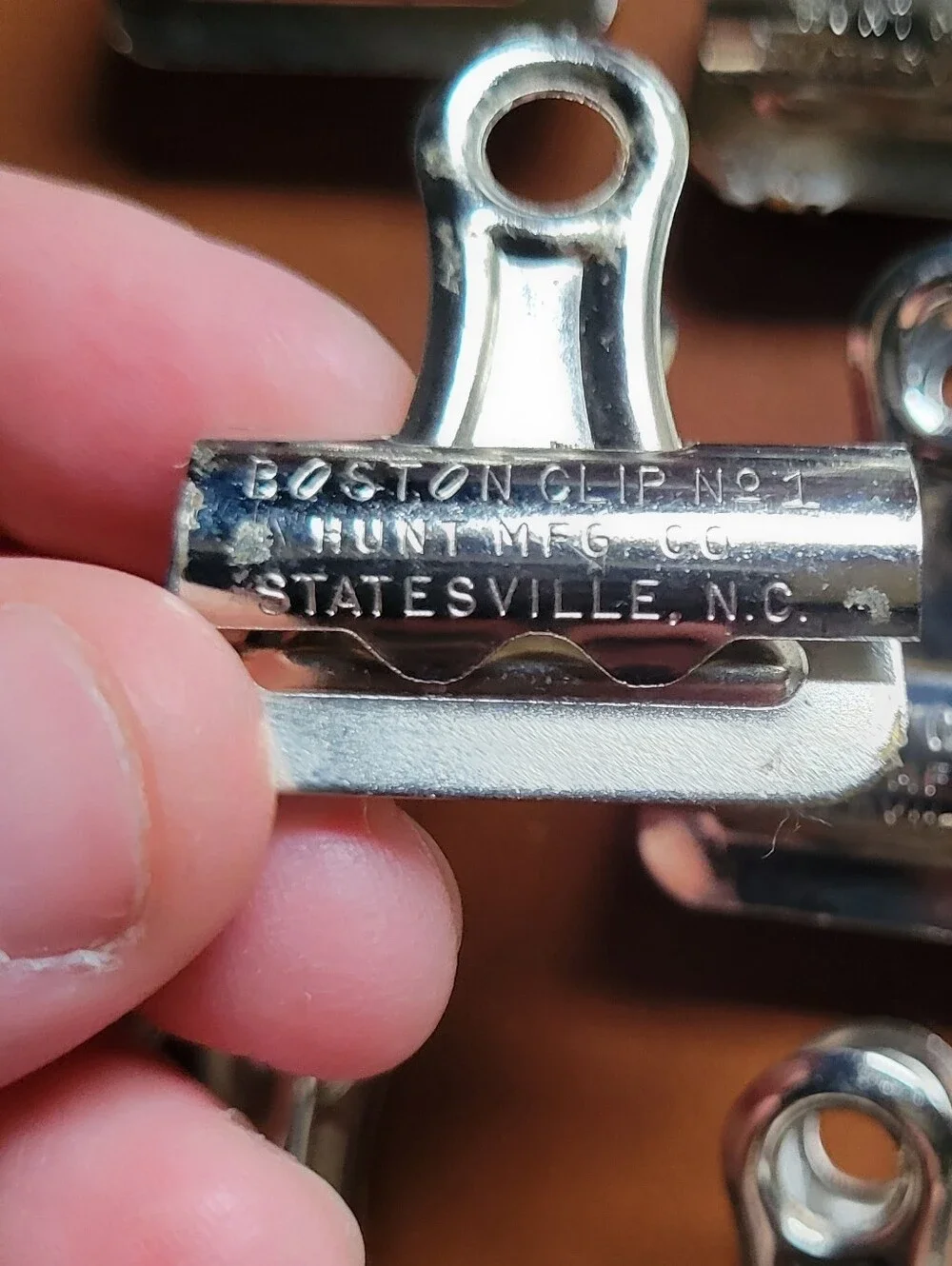 45 Vintage Boston Hunt Mfg Co Clips 1 Inch